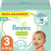 Bol.com Pampers - Premium Protection - Maat 3 - Mega Maandbox - 315 luiers aanbieding
