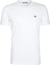 Fred Perry - Ringer T-Shirt Wit - XXL - Slim-fit