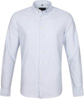 Suitable - Overhemd Max Strepen Donkerblauw - L - Heren - Modern-fit
