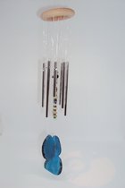 Windgong "Ocean Blue" met Agaat shijven