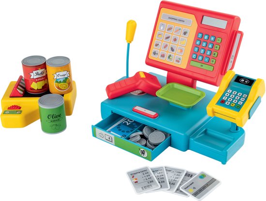 Speelgoedkassa - 6-delige kassa met 40-delige accessoires - Playtive -  Incl.... | bol.com