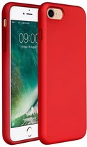 Siliconen Backcover Hoesje iPhone 7 Rood - Telefoonhoesje - Smartphonehoesje - Zonder Screen Protector