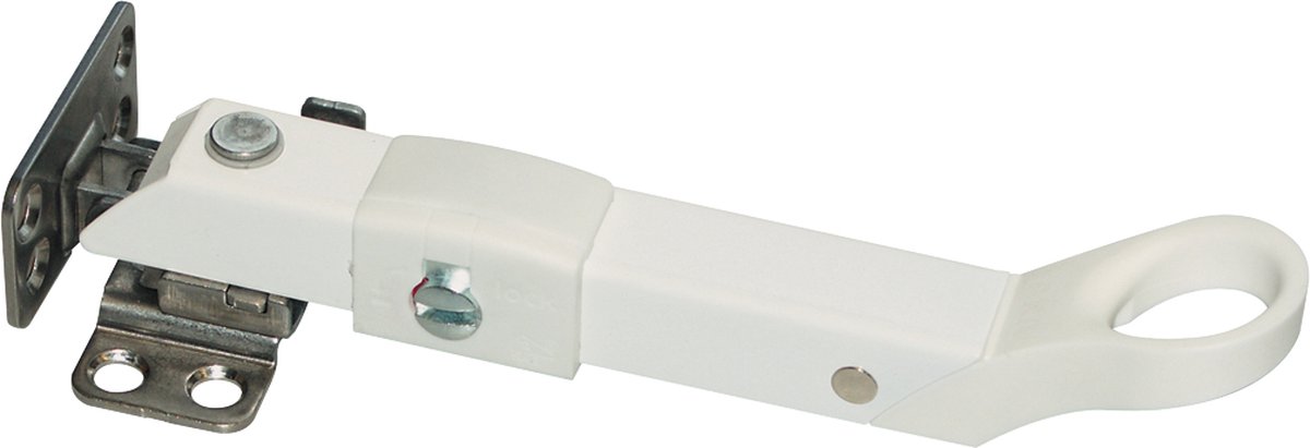 AXA Veiligheids Combi-raamuitzetter (model AXAflex Security) RVS Wit: Naar boven draaiend, wegdraaibaar naar rechts, afsluitbaar. SKG** - Axa