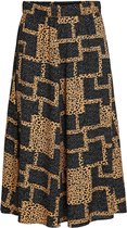 Object Rok Objgillian Hw Midi Skirt 119 .c 23037788 Dijon/black Dames Maat - W38