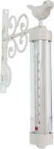 Thermometer Buiten 19*4*29 cm Wit Ijzer Rond Vogel Thermometer Gietijzer Thermometer Tuin