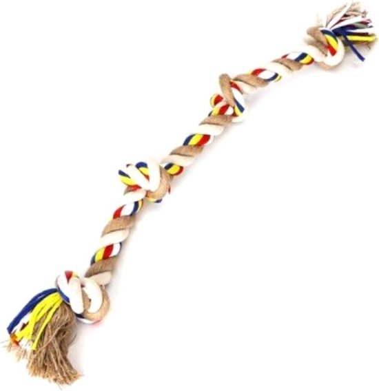 Nobleza hondentouw - speeltouw hond - flostouw hond - trektouw hond - lang - geknoopt