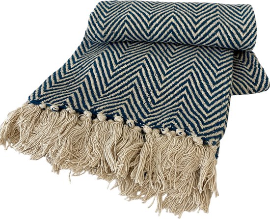 Take A Plaid - Plaid - couverture - couvre-lit - Eco - coton - recyclé - 125 x 150 cm - TH-31-03
