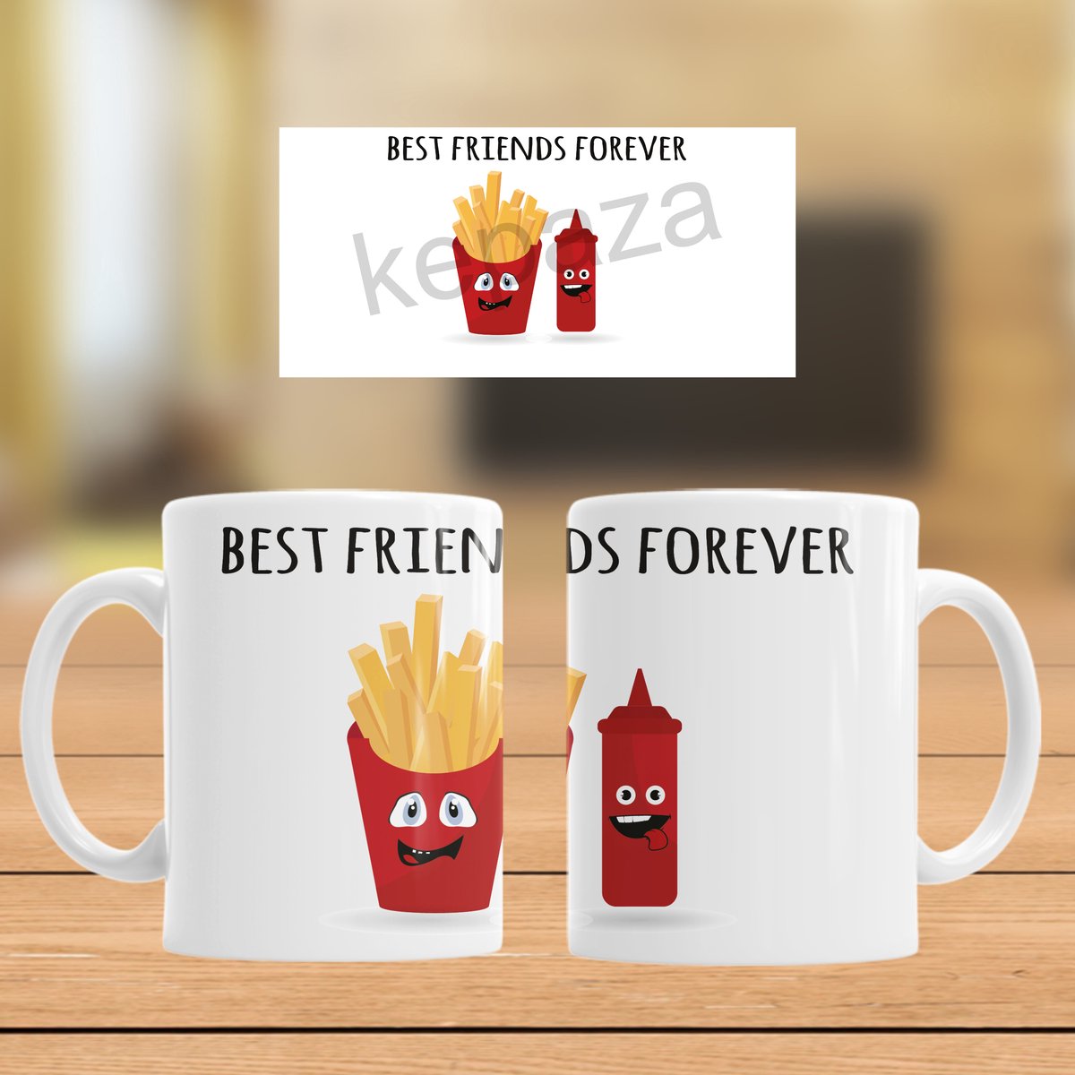 Mok Best Friends Forever (frietjes en ketchup