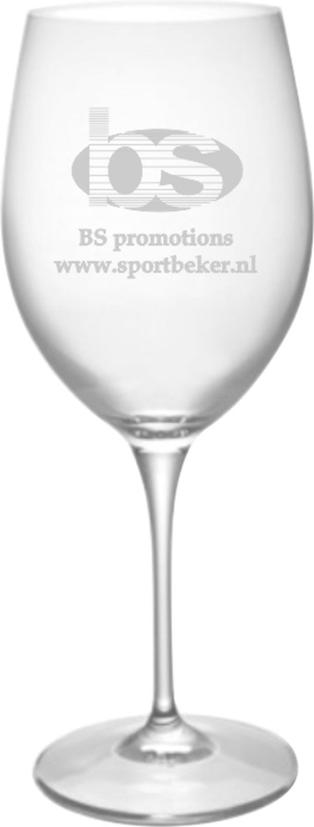 2 stuks wijnglas wit 38 cl. met Gravure | Graveren van persoonlijke tekst en/of logo | sportbeker.nl | persoonlijk geschenk