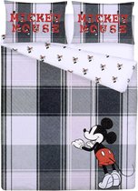 Zwart-grijs, dubbelzijdig katoenen beddengoed 230x220 Mickey Disney, OEKO TEX