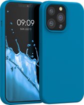 kwmobile telefoonhoesje voor Apple iPhone 13 Pro - Hoesje met siliconen coating - Smartphone case in Caribisch blauw