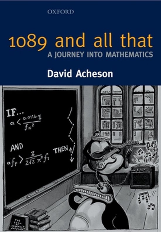 Boek "1089 and all that: A Journey Into Mathematics" met illustratie van pinguïns die muziek maken, Oxford.