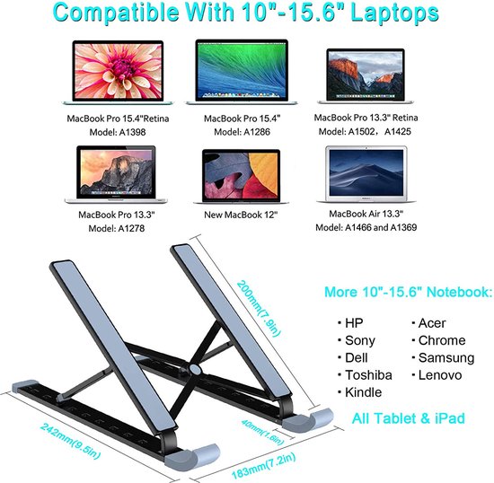Laptop Stand Zwart