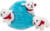 ZippyPaws - Holiday Zippy Burrow Polar Bear Igloo - Interactief hondenspeelgoed