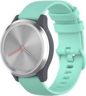 Strap-it Horlogebandje 18mm - Siliconen bandje geschikt voor Garmin Vivoactive 4s / Vivomove 3s / Venu 2s Aqua / blauw
