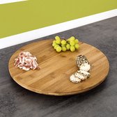Revolving Platter Spinning Serving Tray Wooden Appetizer ,35 cm