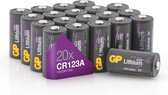 GP Extra Lithium batterijen CR123A 3V batterij, CR123 - 20 stuks, CR123A batterij in plasticvrije verpakking