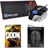 Bundle PC Dragon War Warlord Mouse + Mousepad Speed Edition + Doom + Dishonored GOTY