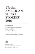 The Best American Series - The Best American Short Stories 2016