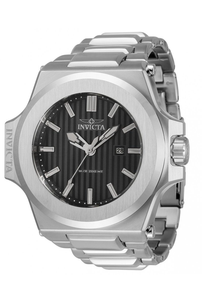 Invicta Akula 34730 Heren Horloge - Waterdicht - Analoog - Quartz Uurwerk - Roestvrij Staal met grijze Wijzerplaat - 58mm