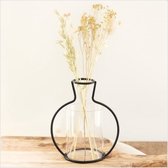 Lisa Angel - Home & Design - Metalen Vaas klein - rond - doorzichtig