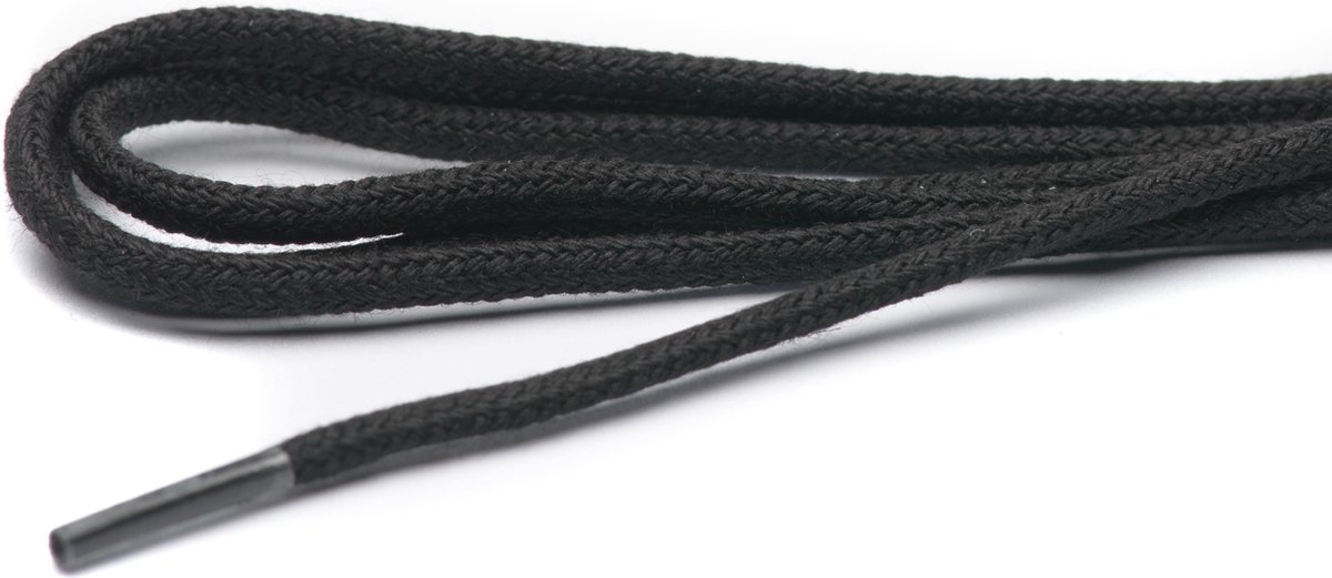 ARIESZZZ Schoenveters - Veters 55 cm - Dun Rond - Zwart - 5 Pack - 2-4 gaatjes