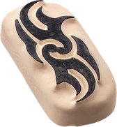 LaDot Tattoo Stempel Steen - XL12 - Extra Large - Tribal - Nep Tattoo - Black Tattoo - Kinderen en Volwassenen