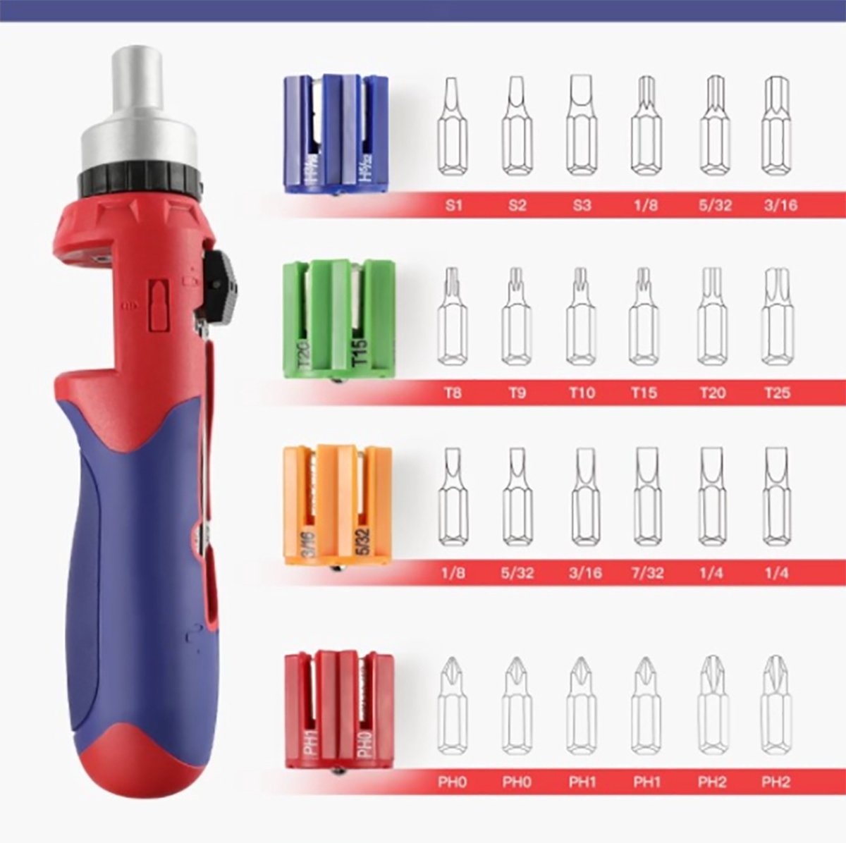 TM 12 Delige VDE T-Greep Schroevendraaierset Verwisselbaar