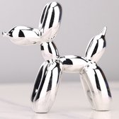 Artick Mini Balloon Dog - Jeff Koons Replica - Honden Beeldje -  Balloon Dog - Decoratie - Kunst -  Kleur: Zilver -  10x10x4 cm