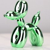 Artick Mini Balloon Dog - Jeff Koons Replica - Honden Beeldje -  Balloon Dog - Decoratie - Kunst -  Kleur: Groen -  10x10x4 cm