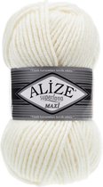 Alize Superlana Maxi 62 Light Cream Pakket 5 Bollen 500 Gram