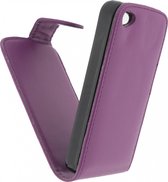 Xccess Leather Flip Case Apple iPhone 4 Purple