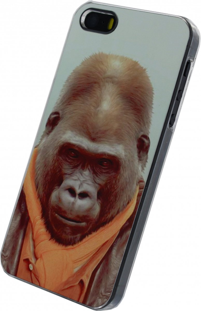 Apple iPhone 5/5s/SE Hoesje - Xccess - Metal Plate Serie - Aluminium Backcover - Funny Gorilla - Hoesje Geschikt Voor Apple iPhone 5/5s/SE
