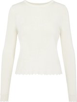 Object OBJHARRIET L/S KNIT PULLOVER NOOS Dames Trui 
cloud dancer - Maat XL