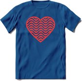 Valentijn Hart T-Shirt | Grappig Valentijnsdag Cadeautje voor Hem en Haar | Dames - Heren - Unisex | Kleding Cadeau | - Donker Blauw - XL