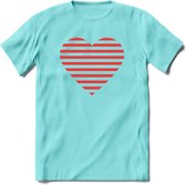 Valentijn Hart T-Shirt | Grappig Valentijnsdag Cadeautje voor Hem en Haar | Dames - Heren - Unisex | Kleding Cadeau | - Licht Blauw - S