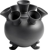 Tulpenvaas zwart - XL - 30 cm - zwarte vaas - vaas zwart - cadeau voor haar - tuitvaas