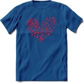 Valentijn Hart T-Shirt | Grappig Valentijnsdag Cadeautje voor Hem en Haar | Dames - Heren - Unisex | Kleding Cadeau | - Donker Blauw - M