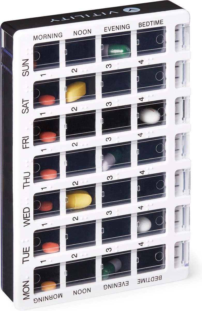 Goedkoopste VITILITY - Vitility Medicijncassette - week - Comfort Hulpmiddel - Algemeen Dagelijkse Levensverrichtingen (ADL