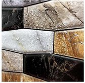 3D Muurstickers - Gekleurd steen - Zelfklevend - Decoratie - Waterproof - 20 stuks - 30x30cm