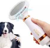 Foqu Hondenfohn draagbaar - Waterblazer - Honden - Met borstel - Wit