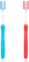 Better Toothbrush Regular - tandenborstels - MEDIUM 2 stuks - rood & blauw