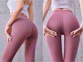 Sportlegging - Yogalegging - High Waist - Roze - Maat: L