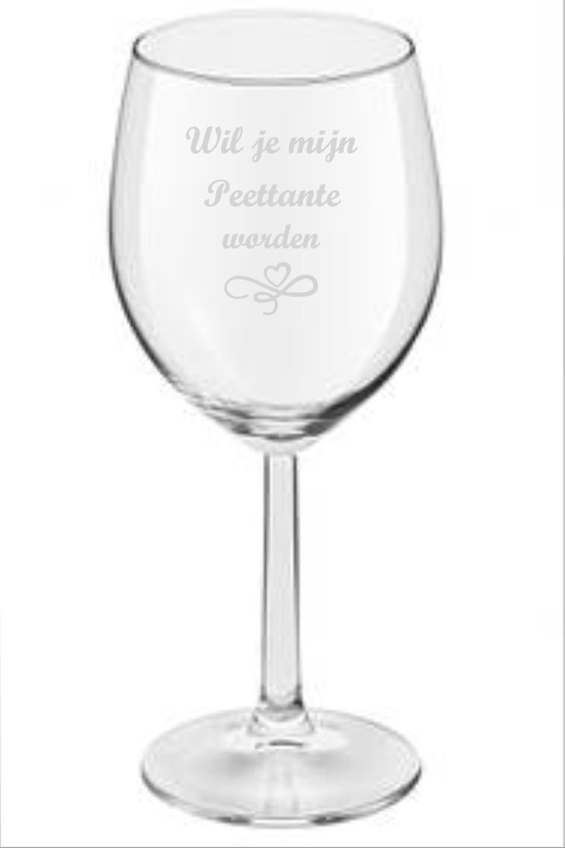 Wijnglas met tekst - Wil je mijn Peettante worden - Black Friday 2022 -  Sinterklaas -... | bol.