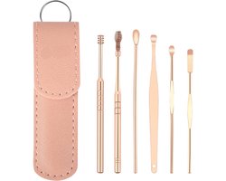 Oorsmeer Verwijderaar Set - Oorreiniger - RVS Ear Cleaner - RVS Oorsmeer Verwijderaar - Rose