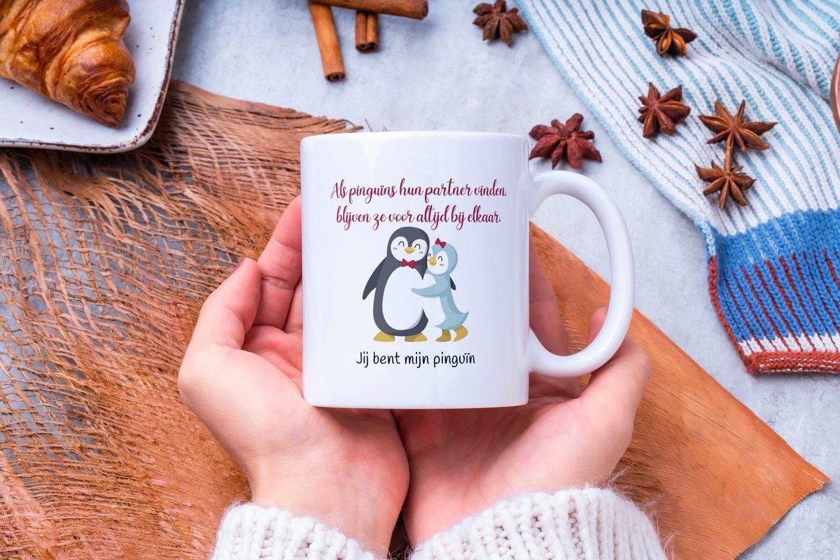 Livole Cadeaux pour lui pour la Saint-Valentin, Tu es mon pingouin