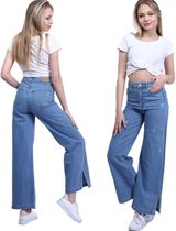 high waist dames straight fit jeans light denim vrouwlijke jeans - maat 28