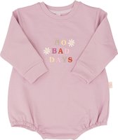 No Bad Days Embroidered Sweat Romper - Lilac Pink