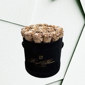ROYAL BLOSSOM - Amore Longlife rozen 21 STUKS GOUD - flowerbox - Amore Roode rozen - echte rozen - giftbox - cadeau voor vrouwen - geschenk - 1 tot 3 Jaar Houdbaar - GOUDEN ROZEN 21 STUKS