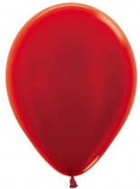 Sempertex ballonnen Metallic Red| 50 stuks | 12 inch | 30cm